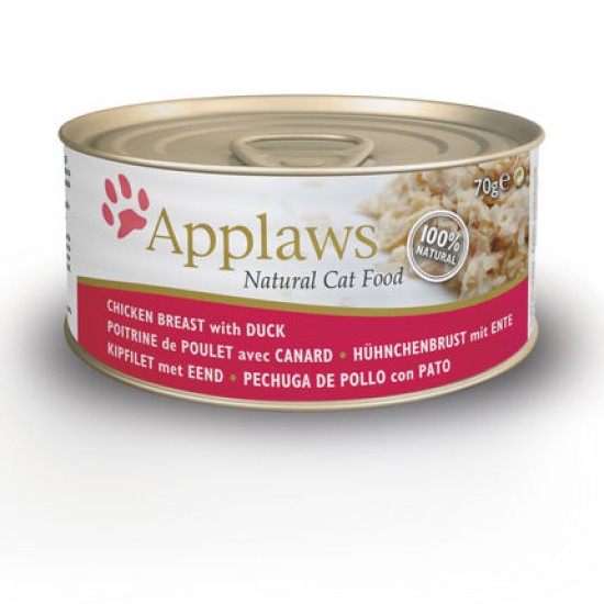 Applaws Cat Blikvoer Bouillon, kip & eend, 70 g