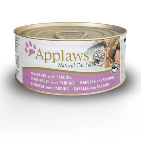 Applaws Cat Blikvoer Bouillon, makreel & sardine, 70 g