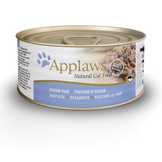 Applaws Cat Blikvoer Bouillon, oceaanvis, 70 g