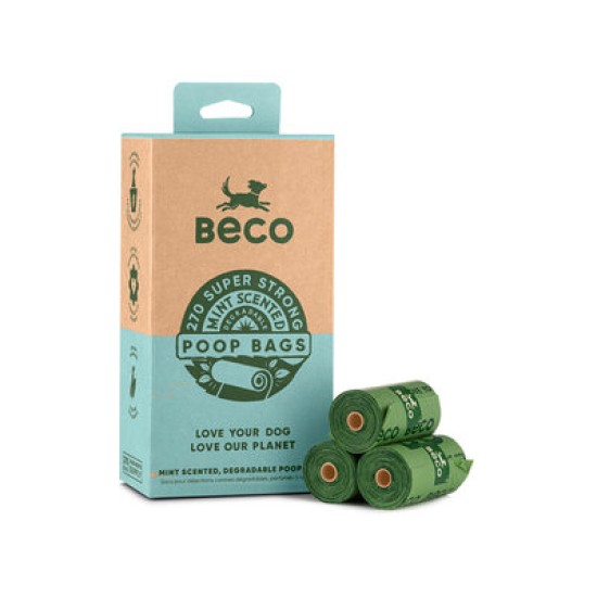 BecoBags poepzakjes Mint, travel pack 60 (4x15)