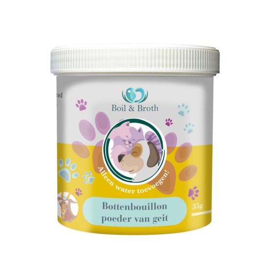 Boil & Broth Bottenbouillon poeder van Geit, 35 g (potje)