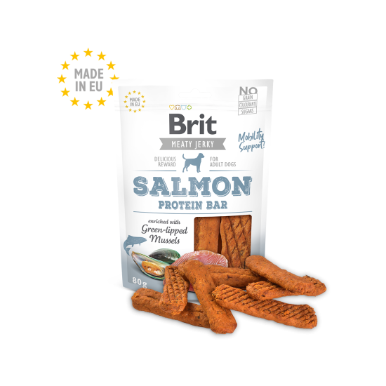 Brit Meaty Jerky Kip & Zalm Protein Bar