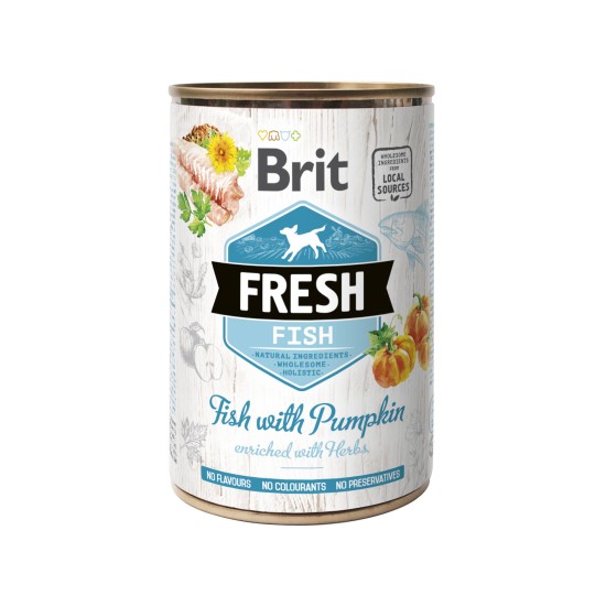 Brit Fresh Blikvoer Vis met Kip en Pompoen