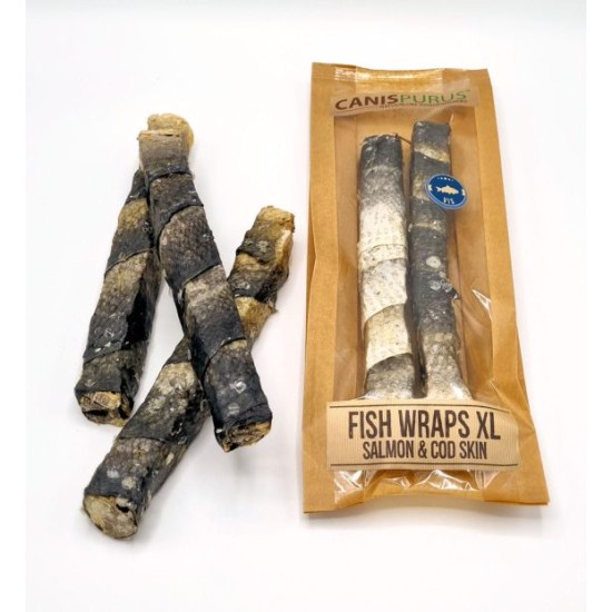 Canis Purus Fish Wraps XL Salmon & Cod Skin