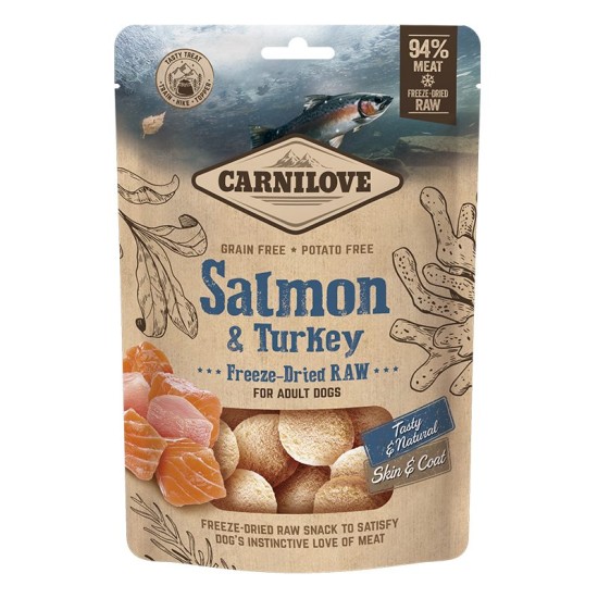 Carnilove Freeze Dried Snacks Zalm Kalkoen