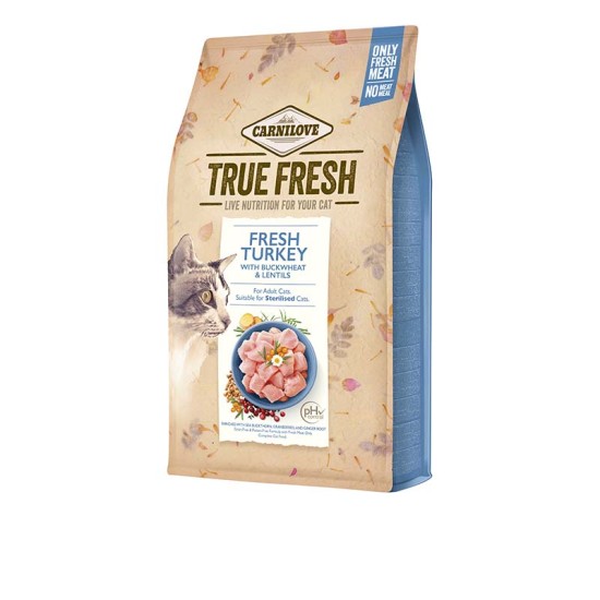 Carnilove True Fresh Kat Kalkoen, 1,8 kg