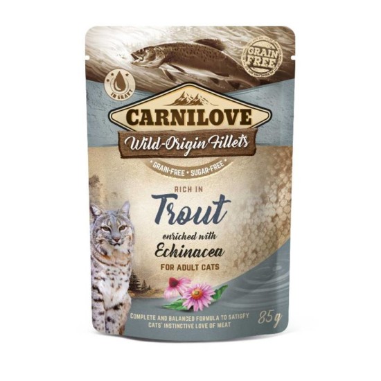 Carnilove Kat Pouch Kip & Forel met Echinacea