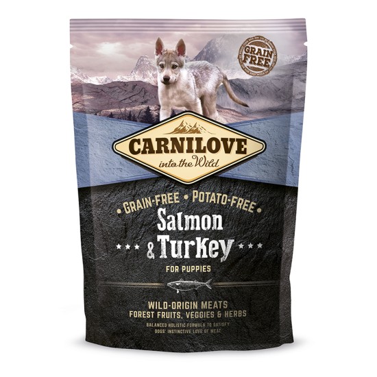 Carnilove Hond Zalm & Kalkoen Puppy, 1,5 kg