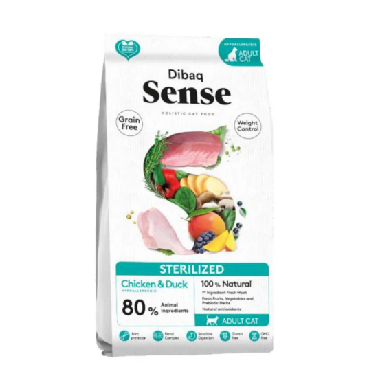 Dibaq Sense Cat Sterilized Chicken & Duck, 1,5 kg