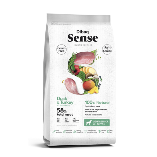 Dibaq Sense Duck & Turkey Light & Senior, 2 kg