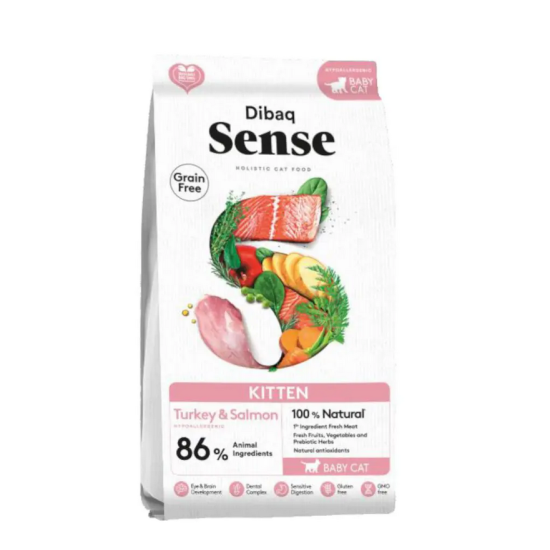 Dibaq Sense Cat Kitten Turkey & Salmon, 1,5 kg