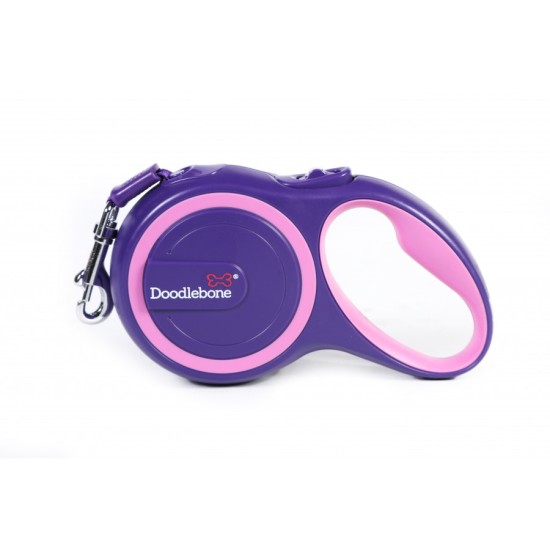 Doodlebone Retractable Lead Violet, 5m