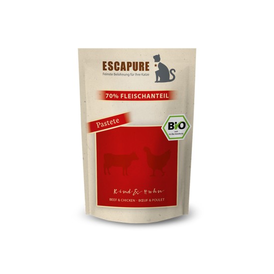 Escapure Kat Natvoer pouch BIO rund & kip