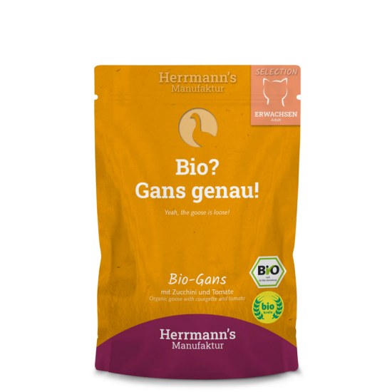 Herrmanns Bio Kat Gans met Courgette, 100 g (zakje)