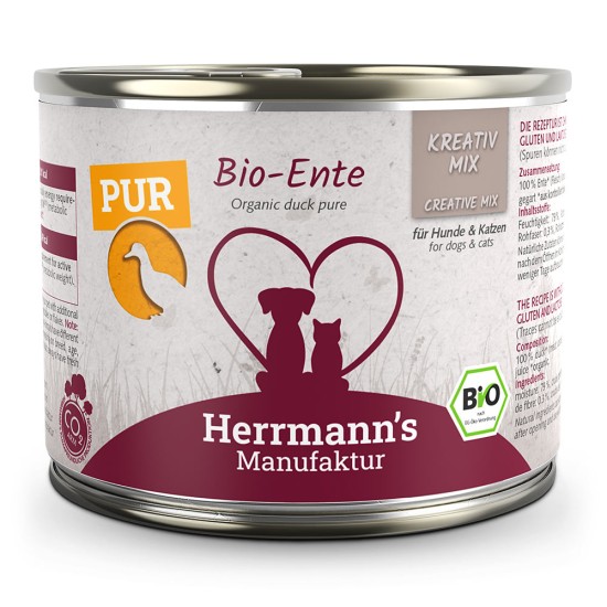 Herrmanns Bio Puur Eend, 200 g (blik)