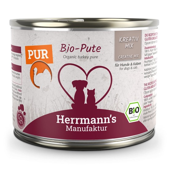 Herrmanns Bio Puur Kalkoen, 200 g (blik)