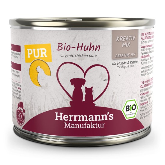 Herrmanns Bio Puur Kip, 200 g (blik)