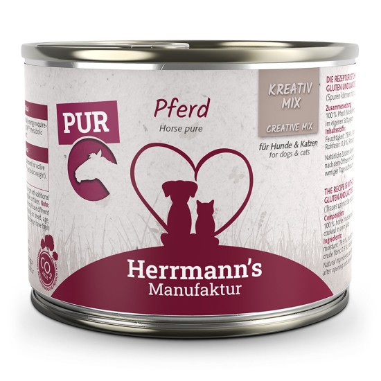 Herrmanns Puur Paard, 200 g (blik)