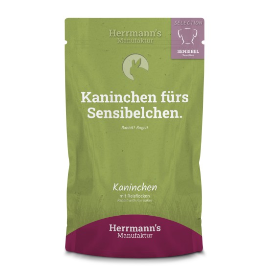 Herrmanns Sensitive Konijn met Rijst Flakes, 150 g