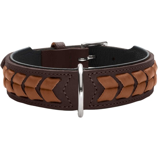 Hunter Halsband El Paso Donkerbruin/Zwart, S-M 50