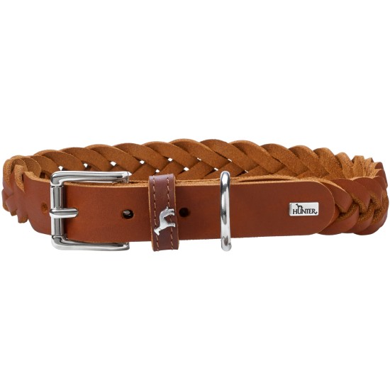 Hunter Halsband Solid Education Cognac, S 45