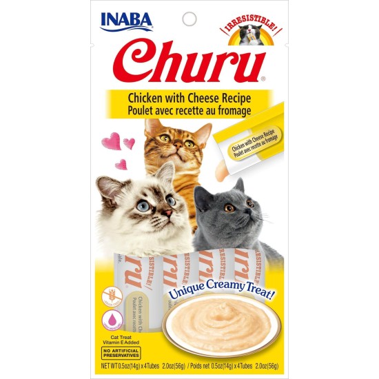 Inaba Kat Churu Puree Kip met Kaas