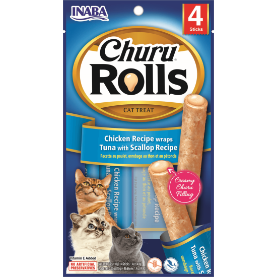 Inaba Kat Churu Rolls Kip en Tonijn met St-Jacob