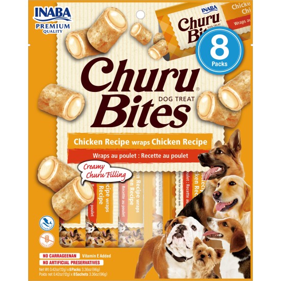 Inaba Hond Churu Bites Kip Wraps Kip