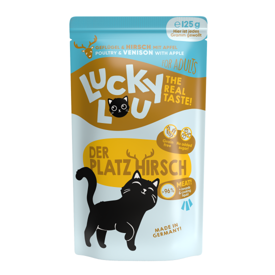 Lucky Lou Adult Gevogelte & Hert, 125 g (zakje)