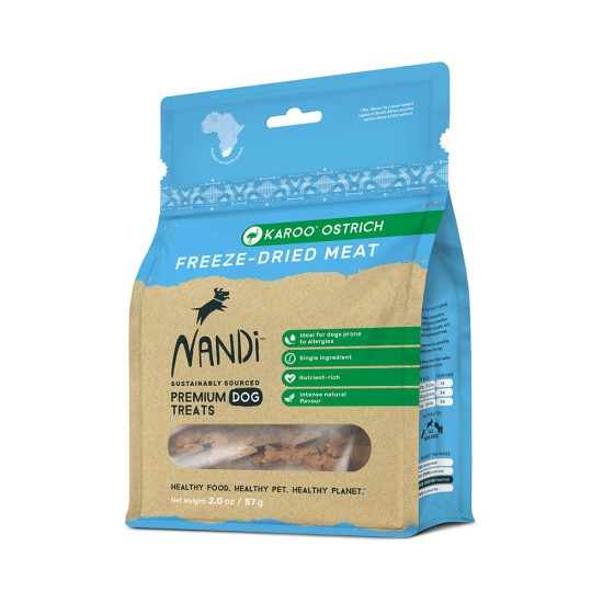 Nandi Freeze Dried Treats Karoo Ostrich