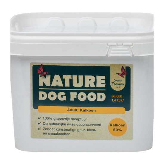 Nature Dog Food Kalkoen, 1,4 kg