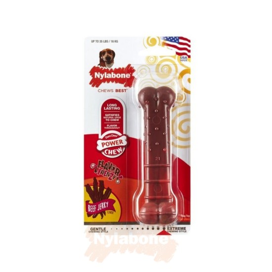 Nylabone Chew Textured Bone Beef Jerky, regular