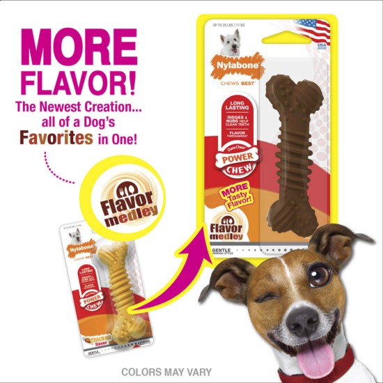 Nylabone Chew Textured Bone Medley, small