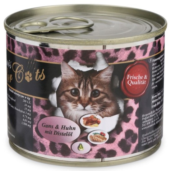 O'Canis Katten Blikvoer Gans, Kip en Saffloerolie, 200 g