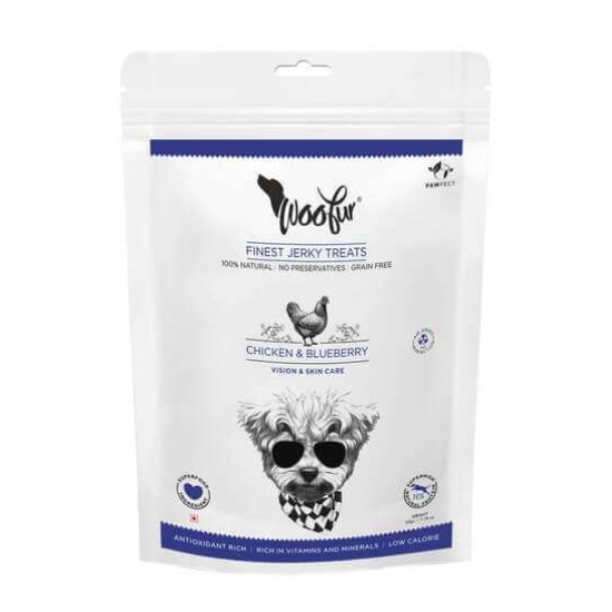 Pawfect Woofur Air-Dried Treats Chicken & Blueber.