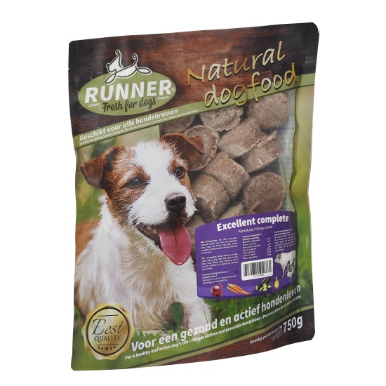 Runner Fresh For Dogs Deelblokjes Excellent (Kip & rund) compleet