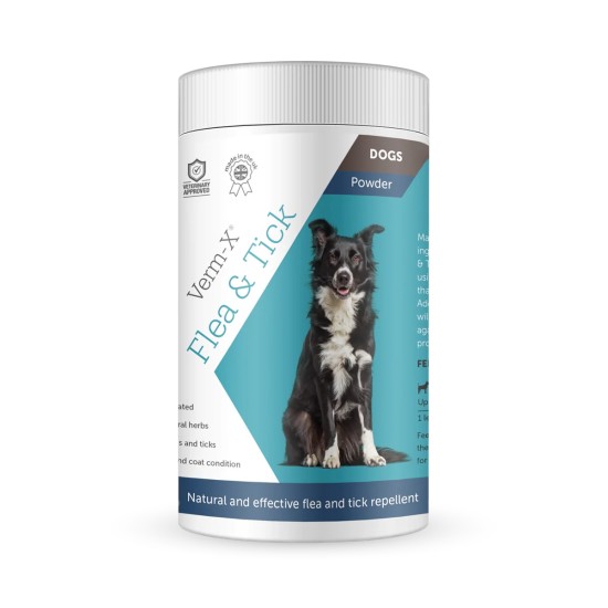 Verm-X Vlo & Teek Poeder voor Honden, 70 g