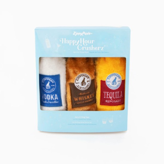 Zippy Paws Happy Hour Crusherz Spirits Three Pack