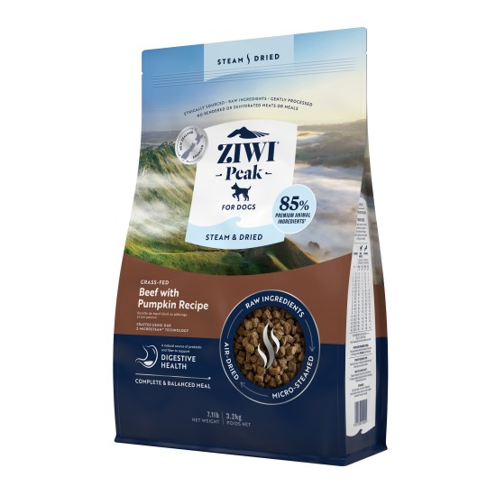 ZiwiPeak Hond Steam & Dried Rund, 800 g