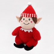 Zippy Paws Holiday Cheeky Chumz Red Elf